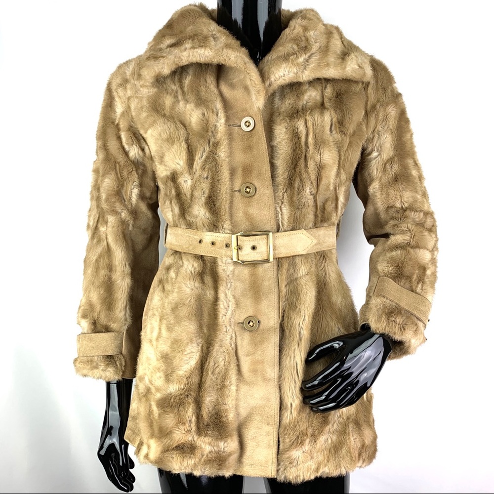 Vintage Lykafur size 16 faux fur coat